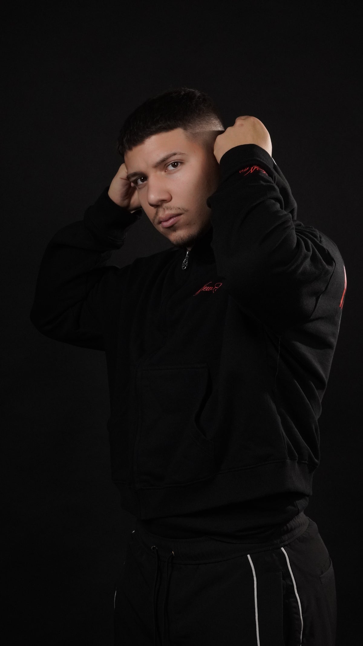 New Growing Premium Black Zipper Hoodie