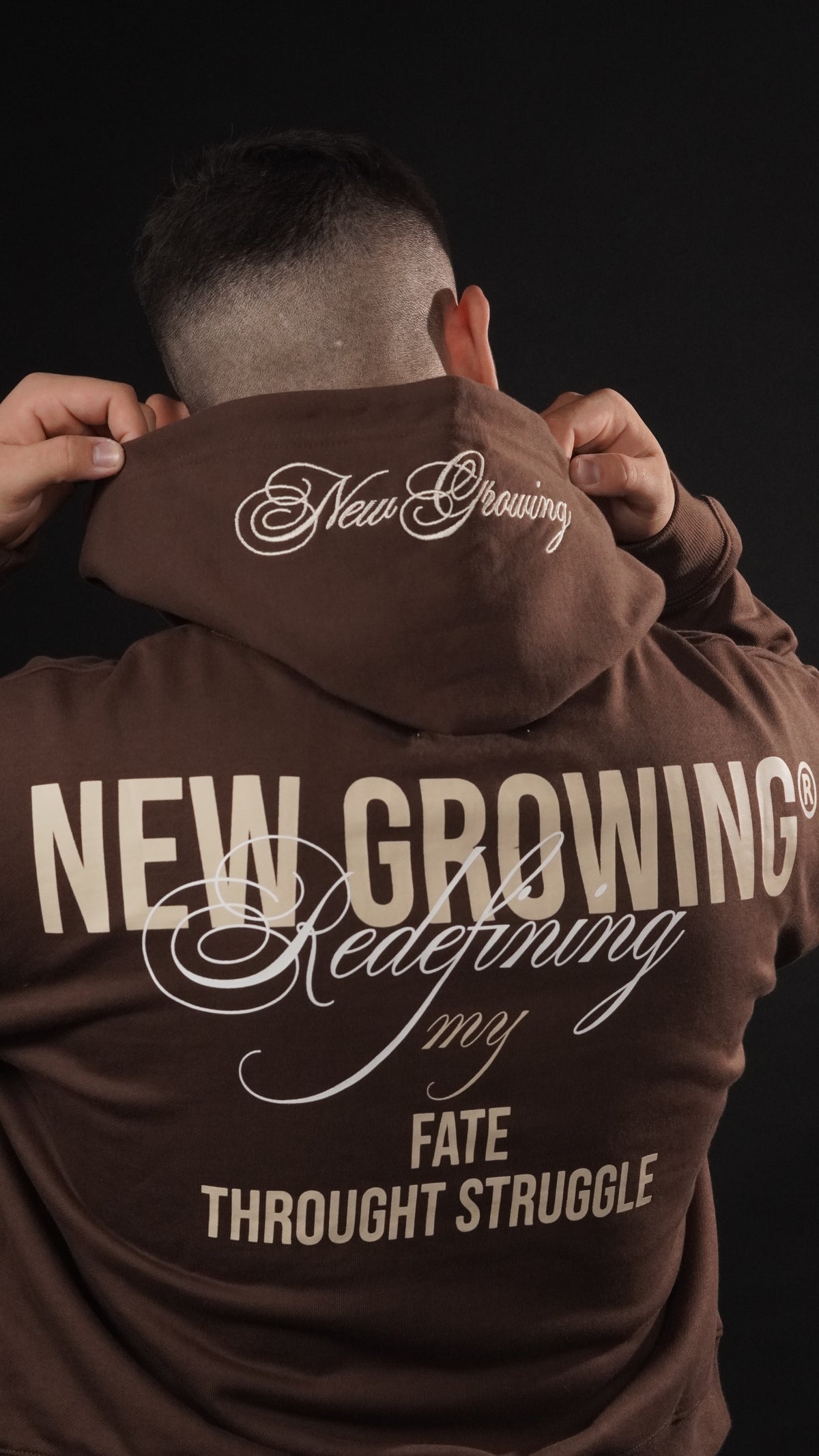 New Growing Premium Brown Zipper hoodie