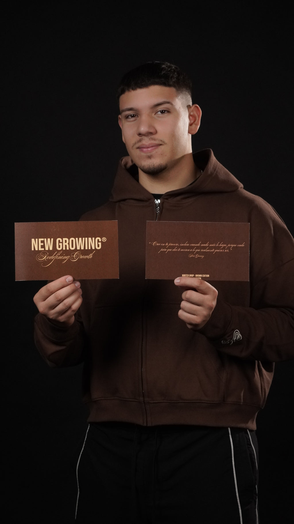 New Growing Premium Brown Zipper hoodie