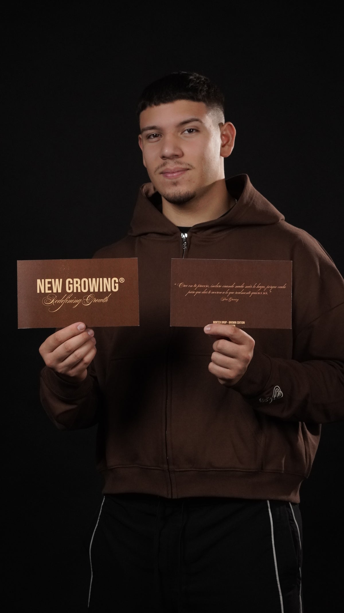 New Growing Premium Brown Zipper hoodie
