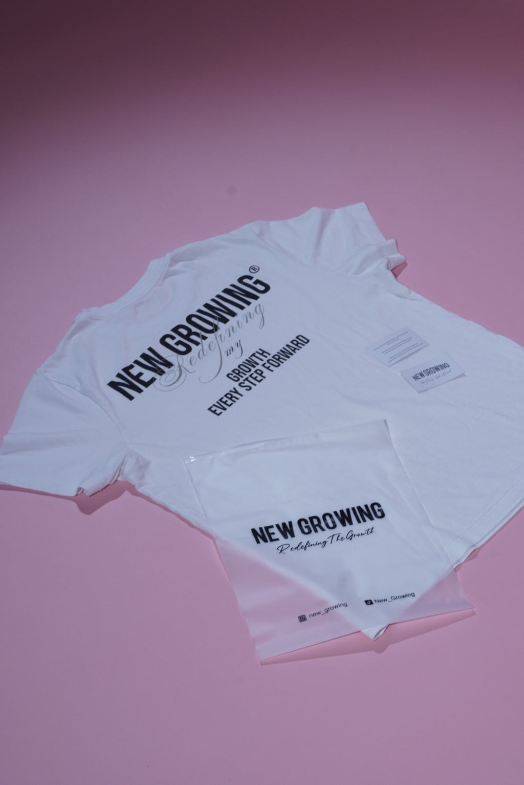 New Growing premium white t-shirt